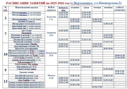 ПЕДАГОГИ РАСПИСАНИЕ